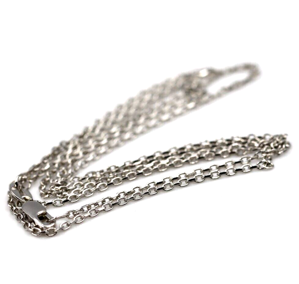 Genuine 9ct 9k White Gold Diamond Cut Belcher Cable Chain 60cm - Free Express Post