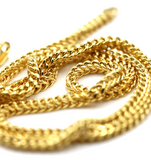 55cm 18ct 750 Yellow Gold Victorian Guard Wheat Spiga Link Chain Necklace-Free post