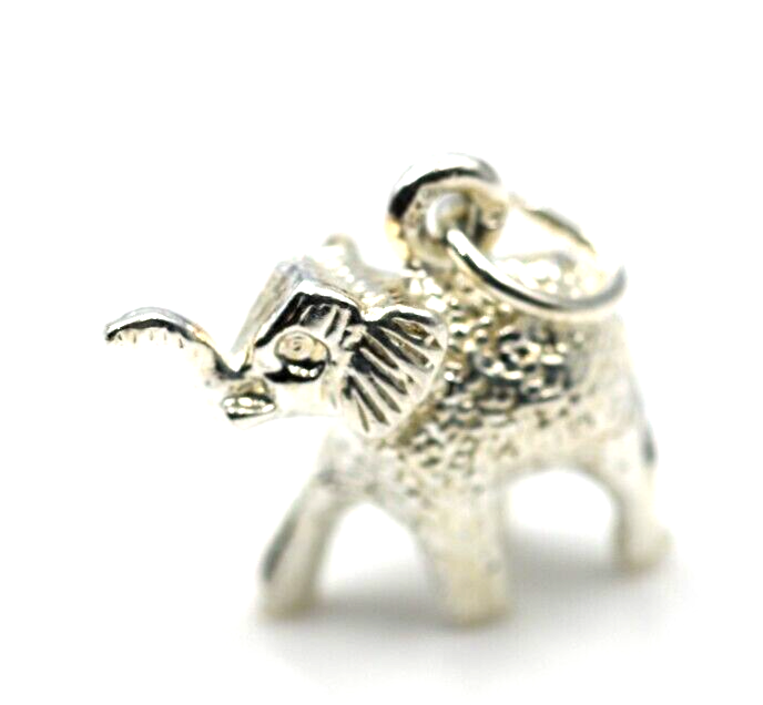 Kaedesigns Genuine 925 Sterling Silver Elephant Charm / Pendant