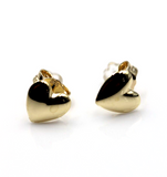 Kaedesigns New 9ct 9Kt Solid Yellow, Rose or White Gold Stud Small Heart Earrings