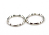 Genuine Sterling Silver 925 Sleepers Hinged Hoops Earrings Plain 10mm - Free Post