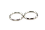 Genuine Sterling Silver 925 Sleepers Hinged Hoops Earrings Plain 10mm - Free Post