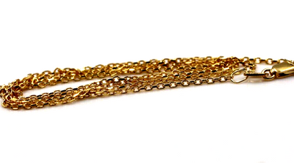 Genuine 9ct Yellow Gold Belcher Diamond Cut Cable Chain Necklace 45cm or  50cm