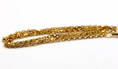 Genuine 9ct Yellow Gold Belcher Diamond Cut Cable Chain Necklace 45cm or  50cm