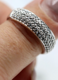 Size U Genuine 18ct 750 White Gold .77cts Diamond Wedding Band Ring