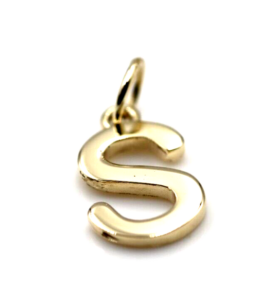 Kaedesigns, Genuine 9ct 9kt Genuine Solid Yellow, Rose or White Gold Initial Pendant S