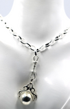 Sterling Silver Heavy Oval Belcher Chain Necklace + Pendant - Free Express Post