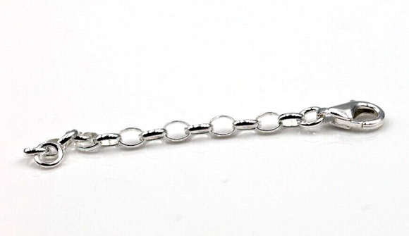 Sterling Silver 925 Chain Necklace Bracelet Extender Oval Belcher Link