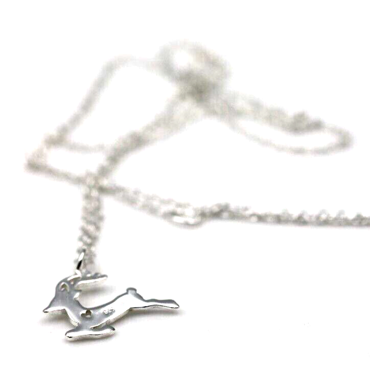 925 Sterling Silver Reindeer Necklace With 40cm Chain + 5cm Extender