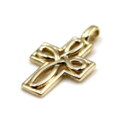 Kaedesigns, Genuine New 9ct 9k Yellow, Rose or White Gold 375 Celtic Cross Pendant