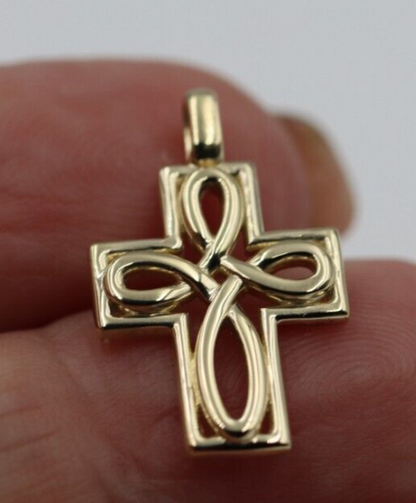 Kaedesigns, Genuine New 9ct 9k Yellow, Rose or White Gold 375 Celtic Cross Pendant