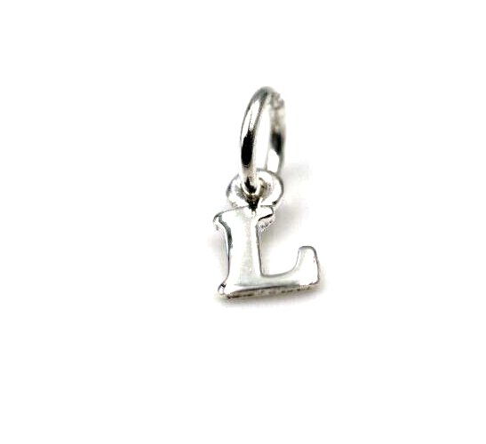 925 Sterling Silver Capital Initials Letter Personalized Tiny Pendant Charm A to Z