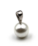 Genuine Sterling Silver 925 10mm Freshwater Shell Pearl Pendant - Free Post