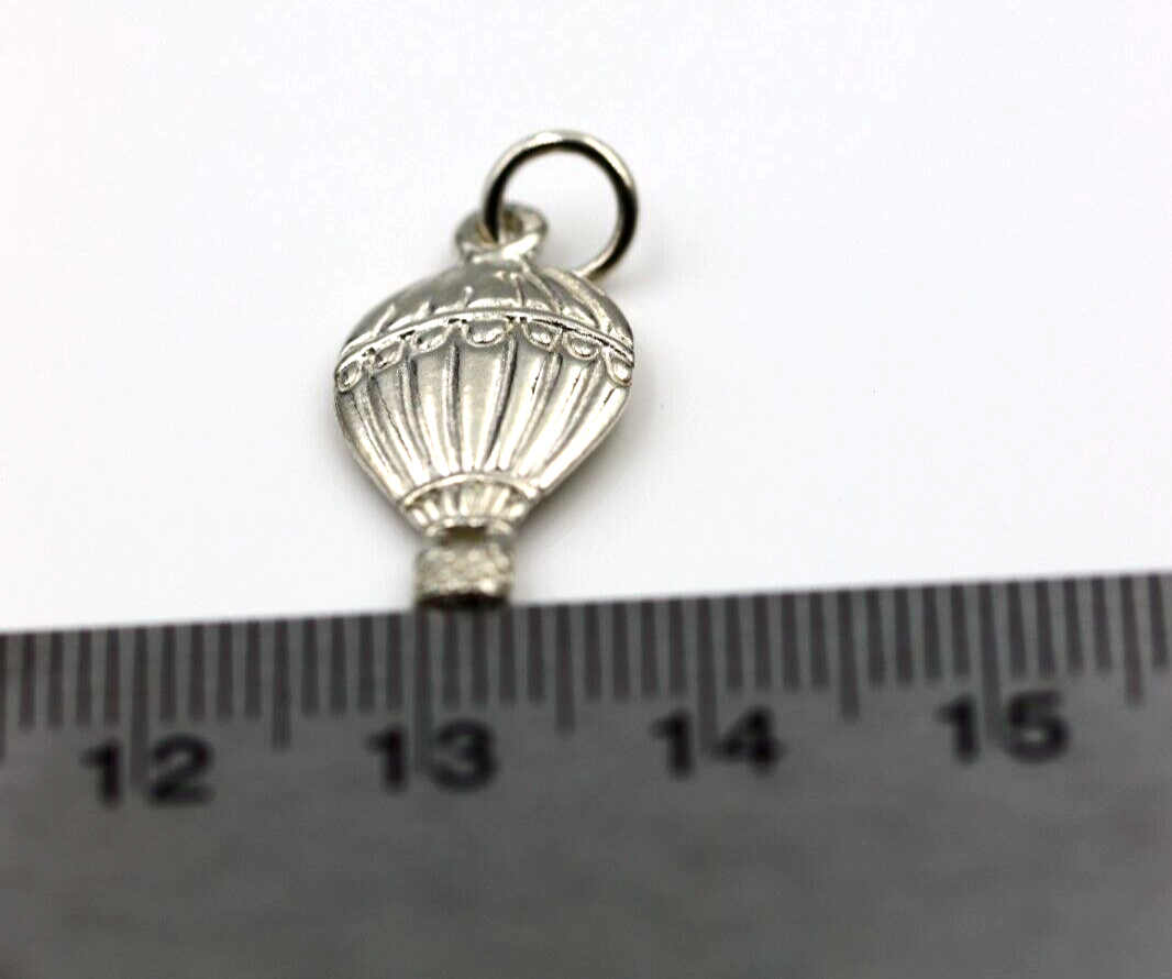 Genuine Sterling Silver 925 Hot Air Balloon Pendant or Charm