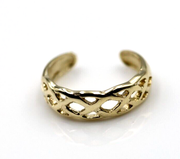 Kaedesigns New Genuine  Solid 9ct 9kt Yellow, Rose or White Gold Celtic Weave Toe Ring 432