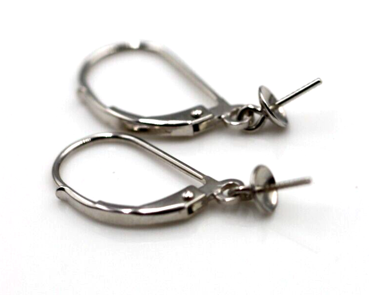 Genuine Sterling Silver 925 Continental Clips With Pearl Cup ...