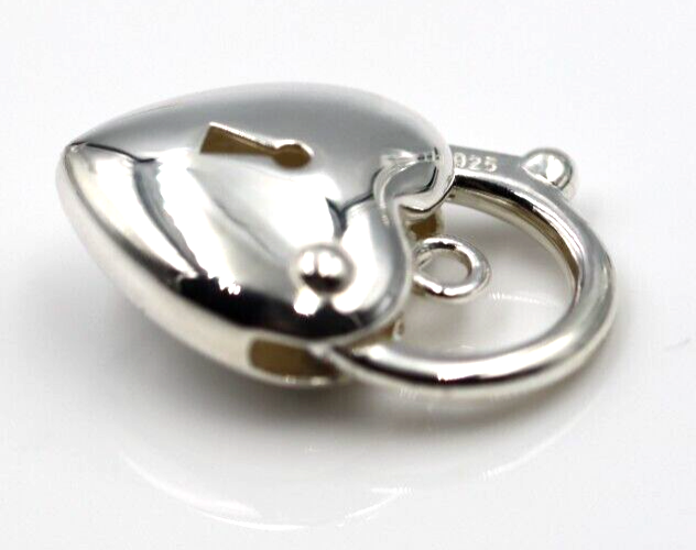 Kaedesigns New Sterling Silver Bubble Heart Padlock Pendant 18mm