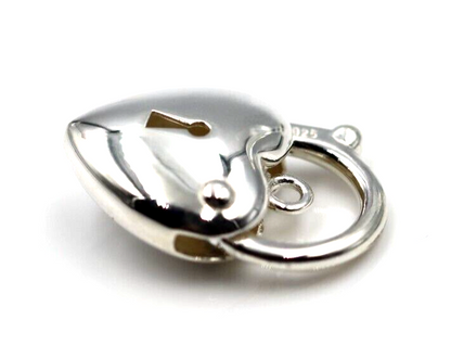 Kaedesigns New Sterling Silver Bubble Heart Padlock Pendant 18mm