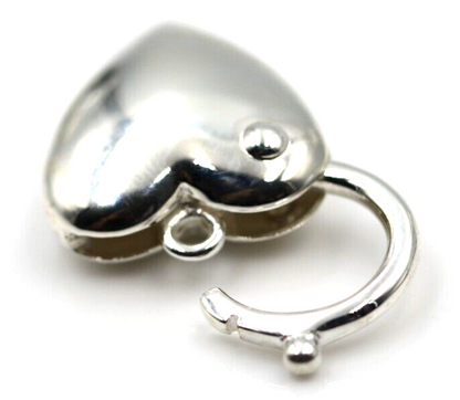 Kaedesigns New Sterling Silver Bubble Heart Padlock Pendant 18mm