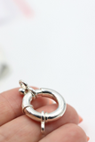 Sterling Silver Bolt Ring Figure 8 Ends 11mm, 13mm,1 5mm, 18mm, 20mm