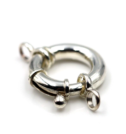 Sterling Silver Bolt Ring Figure 8 Ends 11mm, 13mm,1 5mm, 18mm, 20mm