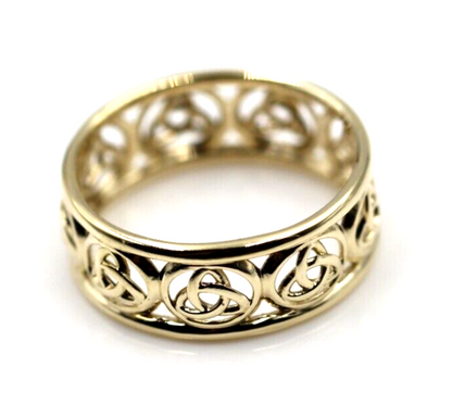 Kaedesigns Full Solid 9ct 9kt Yellow, Rose or White Gold Wide Celtic Weave Ring 514