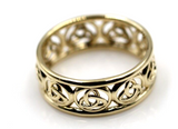 Kaedesigns Full Solid 9ct 9kt Yellow, Rose or White Gold Wide Celtic Weave Ring 514