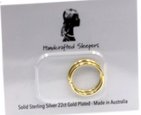Sterling Silver Sleepers 925 HGP 14mm Plain Sleepers Earrings *Free Post