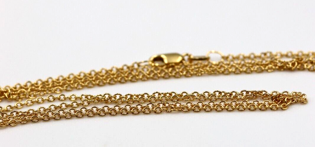 Genuine 9ct Yellow Gold Belcher Cable Chain Necklace 65cm 3.57grams