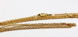 9ct Yellow Gold Belcher Cable Chain Necklace 65cm 3.57grams -Free Express Post