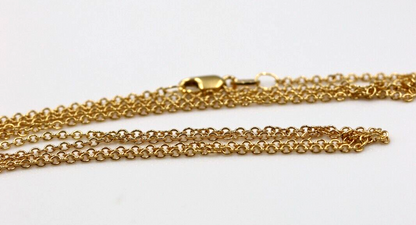 Genuine 9ct Yellow Gold Belcher Cable Chain Necklace 65cm 3.57grams