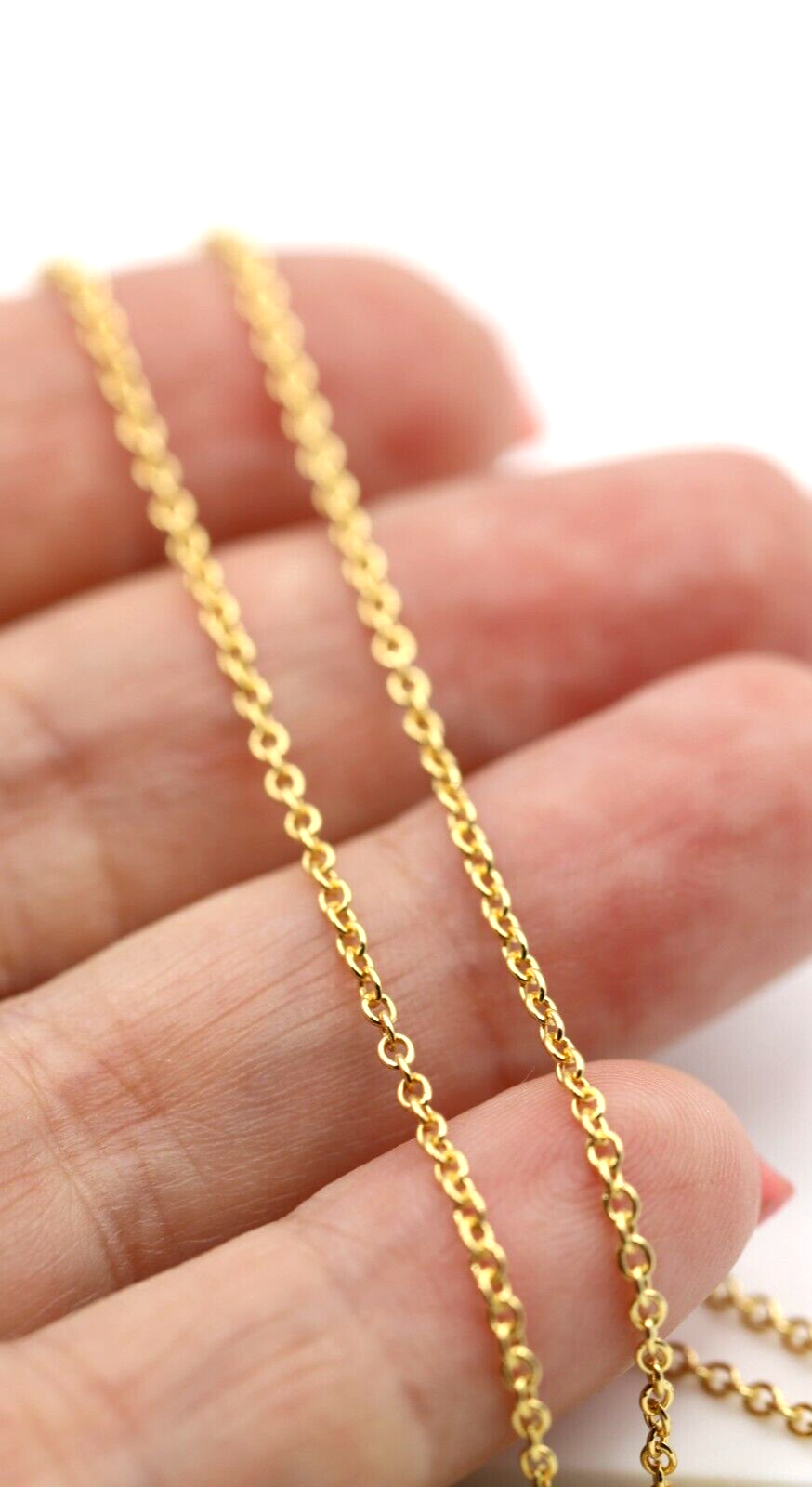 Genuine 9ct Yellow Gold Belcher Cable Chain Necklace 65cm 3.57grams