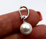Sterling Silver 925 10mm Shell White Pearl Ball Enhancer Pendant -Free Post
