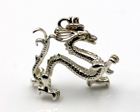 Genuine Sterling Silver 925 Large Chinese Griffin Dragon Pendant *Free Post Oz