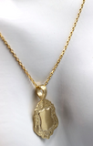 Genuine 9ct Yellow Gold 375 Cable Chain Necklace 50cm + Shield Pendant