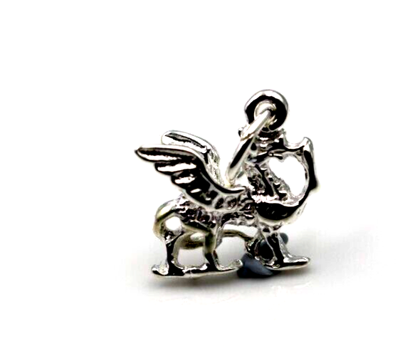 Genuine Sterling Silver 925 Griffin Dragon Pendant / Charm