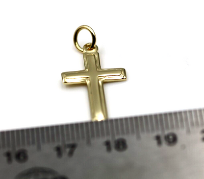 Kaedesigns New Genuine  Small 18ct 750 Yellow, Rose or White Gold Plain Cross Pendant