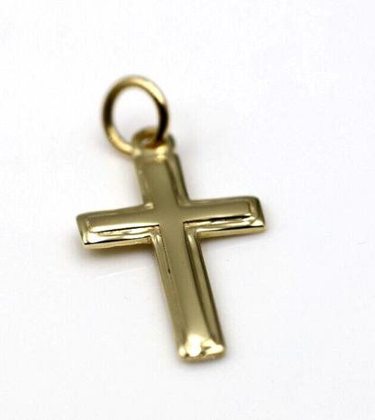 Kaedesigns New Genuine  Small 18ct 750 Yellow, Rose or White Gold Plain Cross Pendant