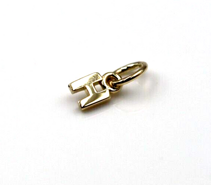 Genuine 9ct 9kt Genuine Tiny Very Small Yellow Gold Initial Pendant Charm H