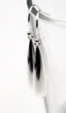 Genuine 925 Sterling Silver Teardrop Tear Drop Hook Earrings - Free Post