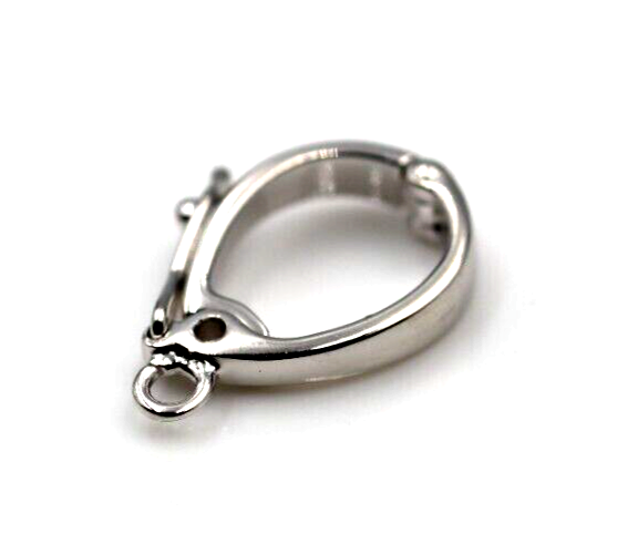 Sterling Silver 925 15mm Enhancer Bail Clasp jump ring & safety latch