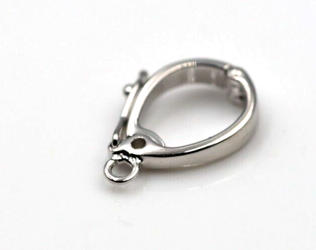 Sterling Silver 925 15mm Enhancer Bail Clasp jump ring & safety latch