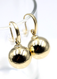 Kaedesigns New Genuine Large 9ct 9k Yellow, Rose or White Gold 16mm Ball Earrings