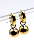 Kaedesigns Genuine 9ct Yellow Gold Hoop 10mm Ball Huggies Earrings -Free post