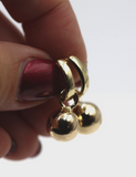 Kaedesigns Genuine 9ct Yellow Gold Hoop 10mm Ball Huggies Earrings -Free post