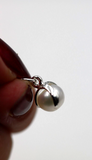 Sterling Silver 925 8mm Button White Pearl Pendant Or Charm -Free Post