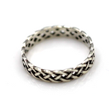 Size R Genuine Sterling Silver 925 Delicate Celtic Weave Ring