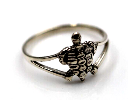 Size T Genuine Sterling Silver 925 Solid Turtle Ring