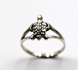 Size T Genuine Sterling Silver 925 Solid Turtle Ring