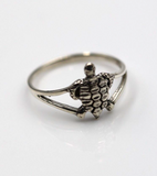 Size N 1/2 Genuine Sterling Silver 925 Solid Turtle Ring